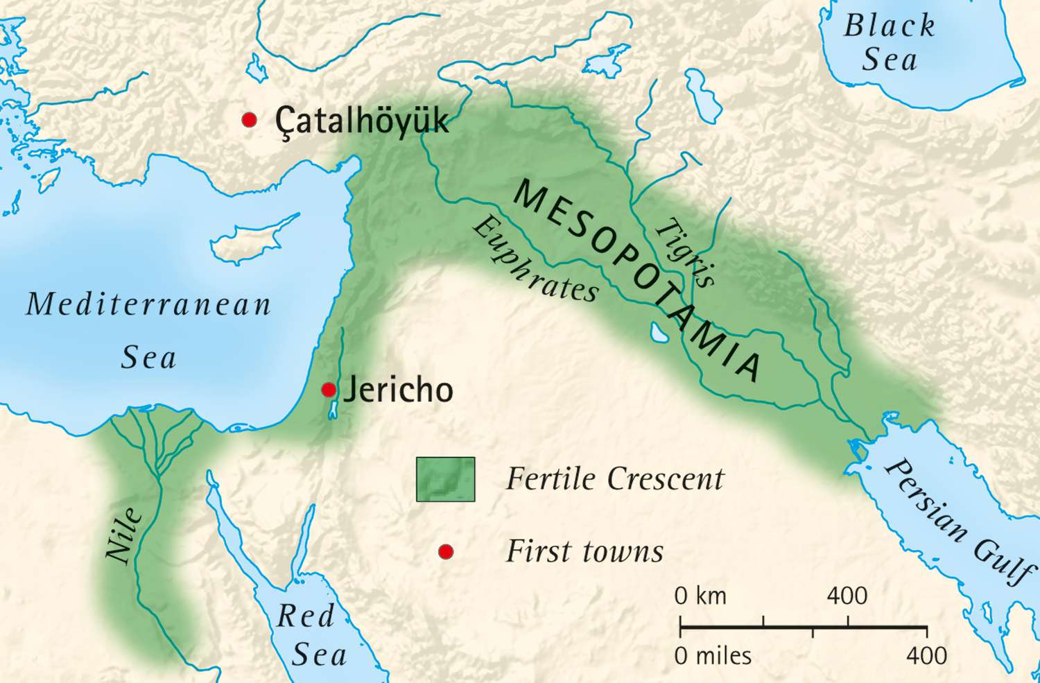 Map of ancient Mesopotamia and the Near East
